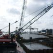 Bouwkuip uitknijpen Schiethavenkanaal Zaandam